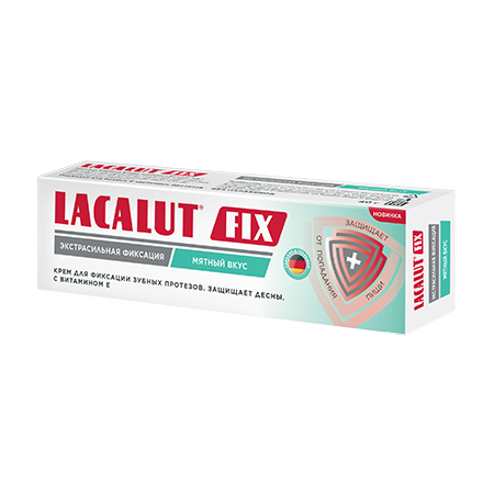 Крем для фиксации зубных протезов Lacalut Fix с мятным вкусом
